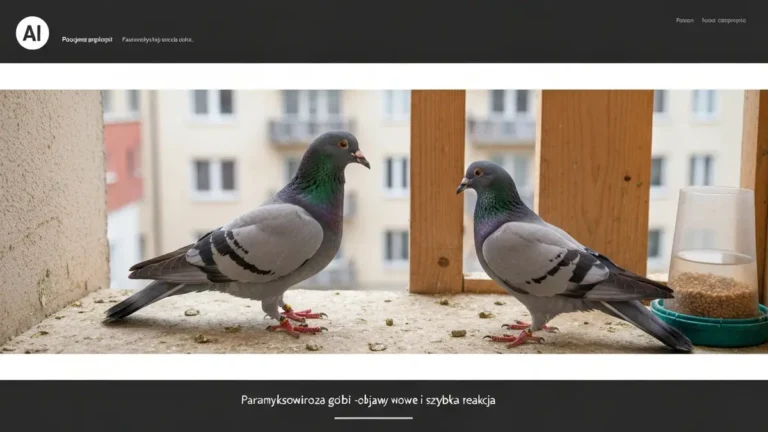 Paramyksowiroza gołębi - objawy nerwowe i szybka reakcja - realistyczne zdjęcie hero