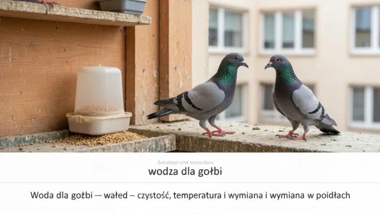 Woda dla gołębi - czystość, temperatura i wymiana w poidłach - realistyczne zdjęcie hero